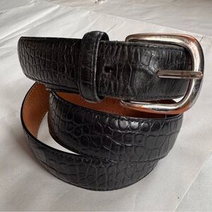 Lauren Ralph Lauren // black crocodile leather belt size 34